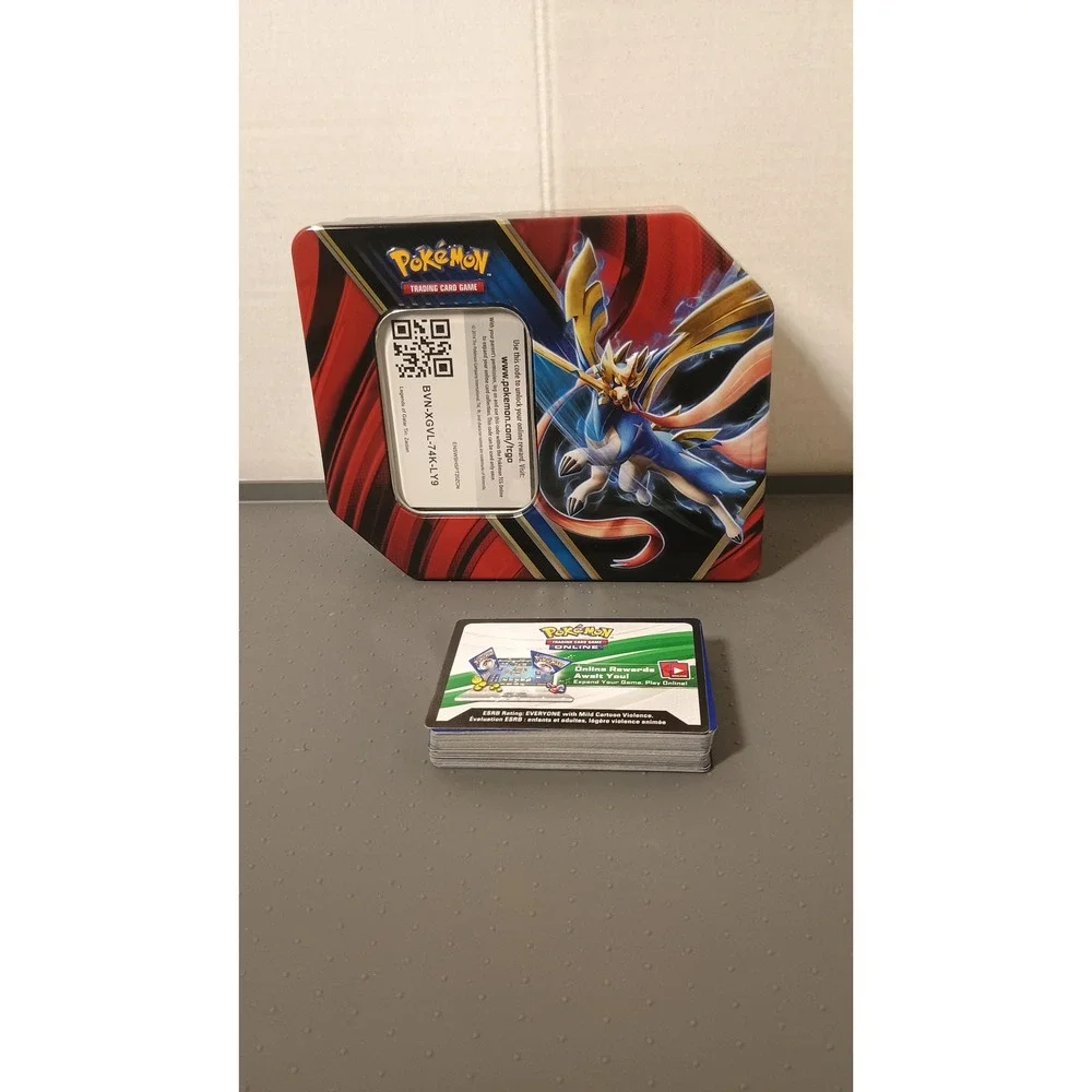 Pokemon Legends of Galar Tin Zacian V Kids Multicolor Good Bulk Cards Included